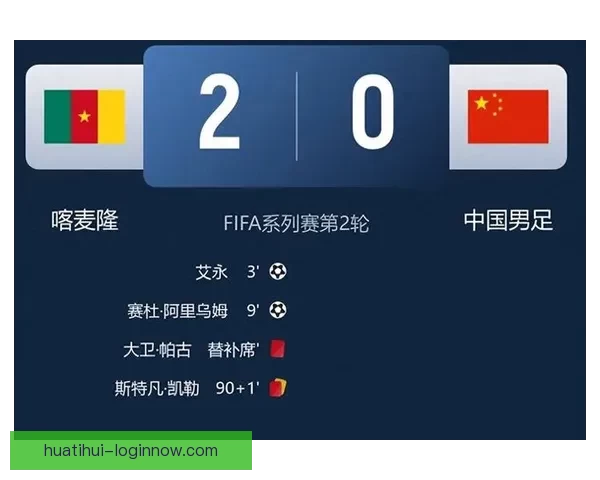 国足开场9分钟连丢两球 0比2不敌喀麦隆遗憾落败